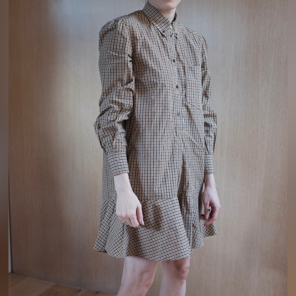 ISABEL MARANT ETOILE PLAJD SHIRT DRESS